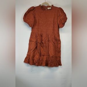 Burnt Orange Baby Doll Dress